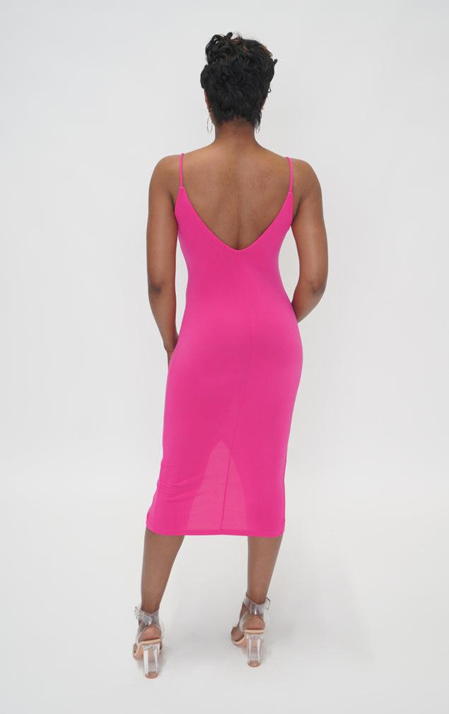 THINK PINK | Midi Dress