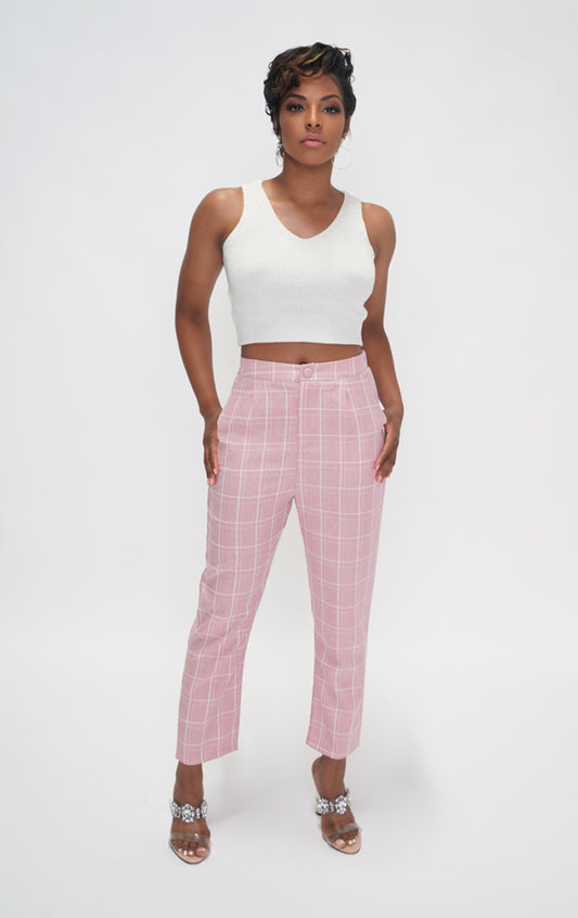 BOSSED UP | Plaid Ankle Pant