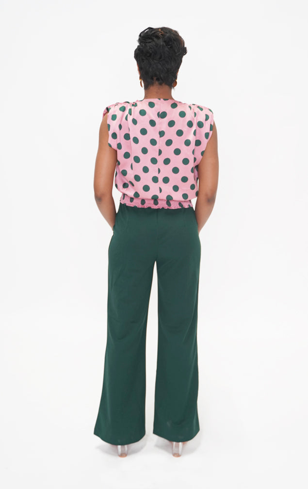 BOSS LIKE ME | Surplice Wrap Top - Pink/Green