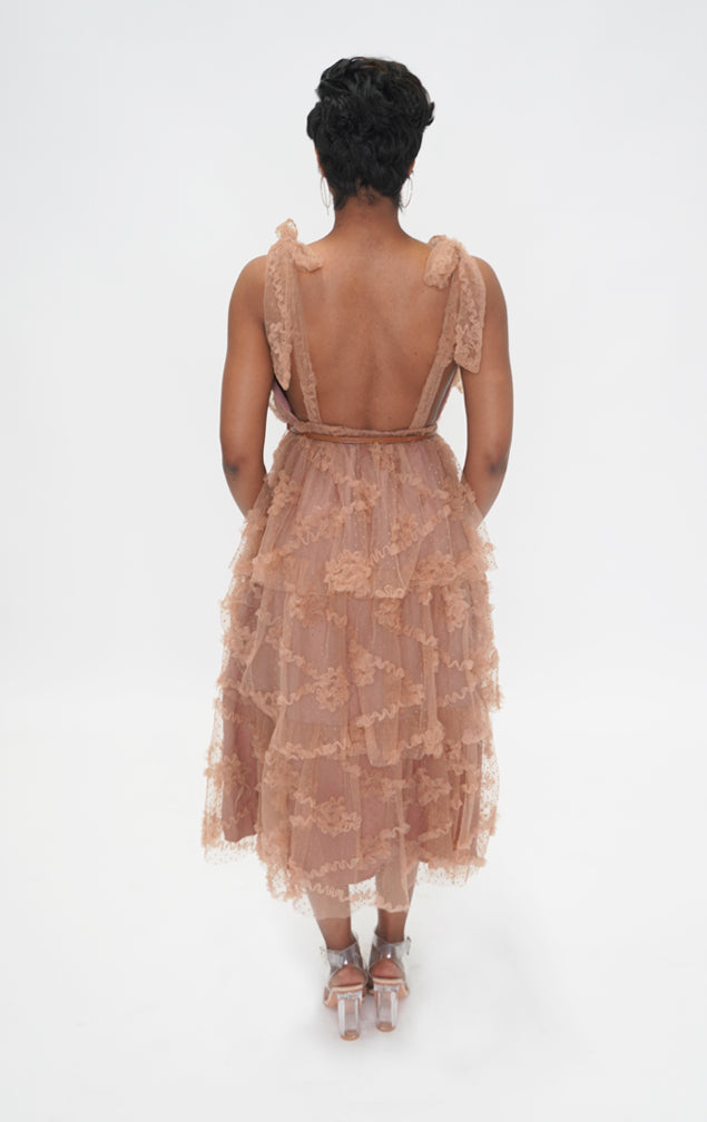 SAY MY NAME | Tulle Dress - Mocha