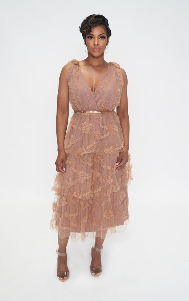 SAY MY NAME | Tulle Dress - Mocha