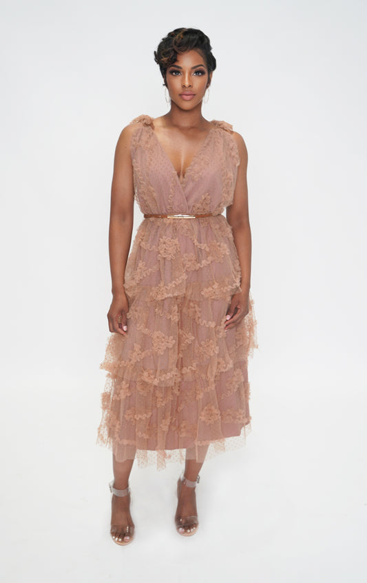 SAY MY NAME | Tulle Dress - Mocha